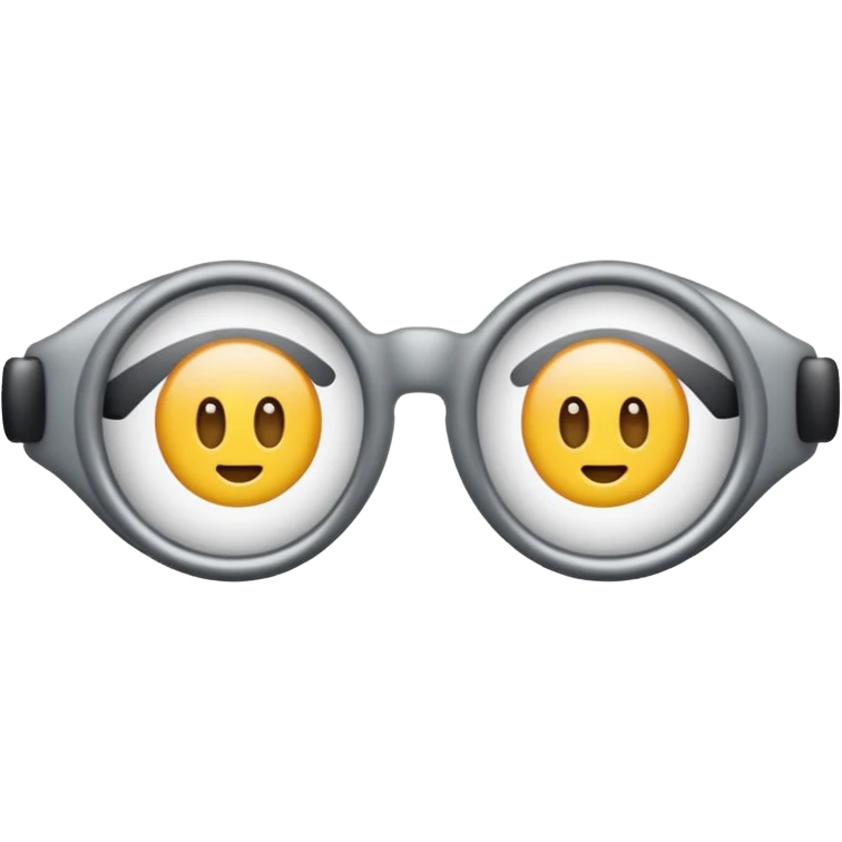 oculos de grau em um fundo branco emoji