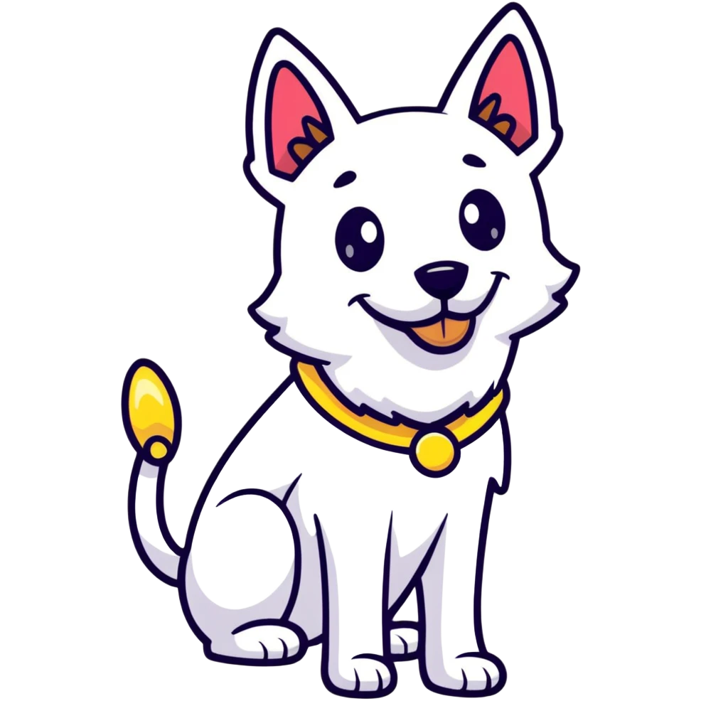 A proud cartoon dog giving a perfect OK hand gesture with sparkles all around emoji