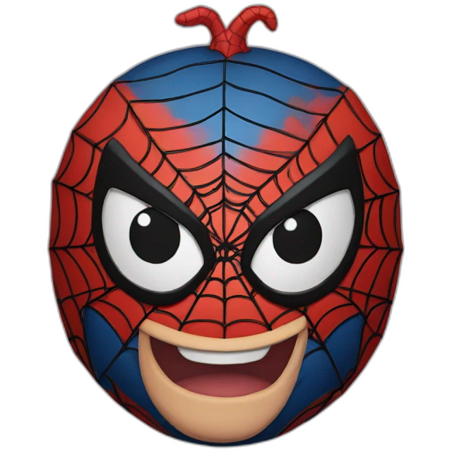 a fat spider man emoji