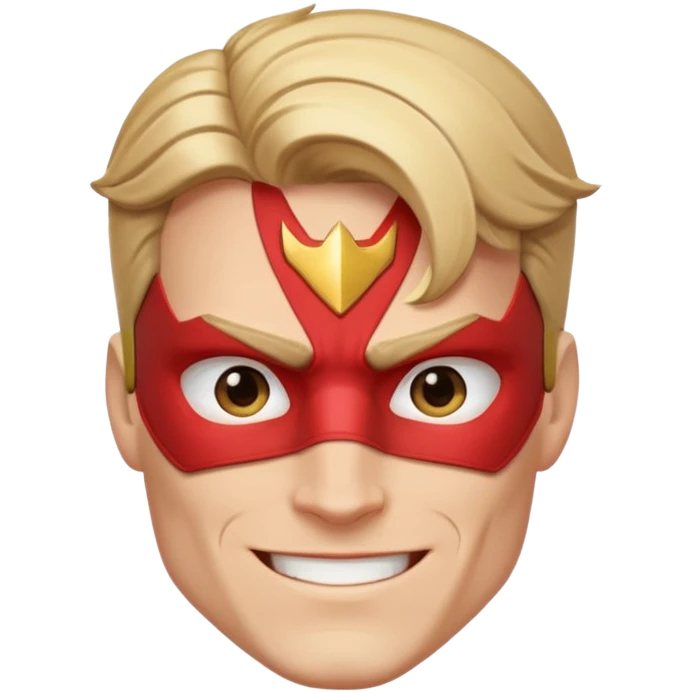 Male superhero head happy emoji