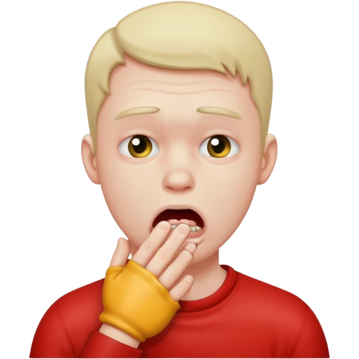 A guy choking himself emoji