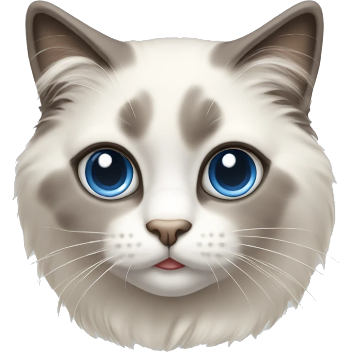 Beautiful ragdoll cat emoji