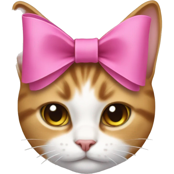 Bow on a cat emoji