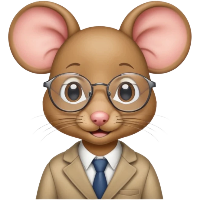 Petite souris à l'école emoji