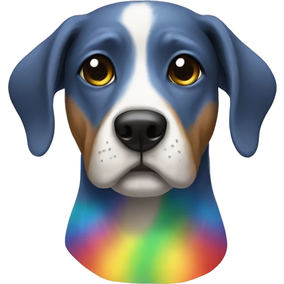 Rainbow dog emoji
