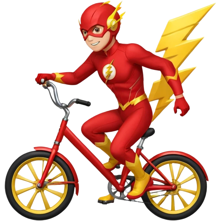 The flash riding a bike  emoji