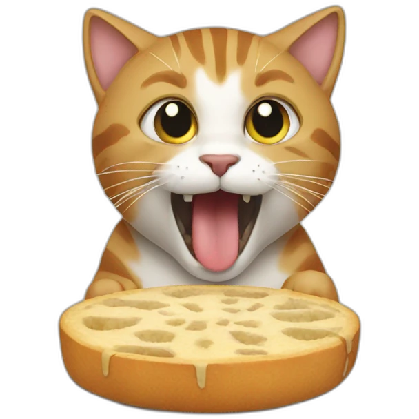 Cat eating emoji