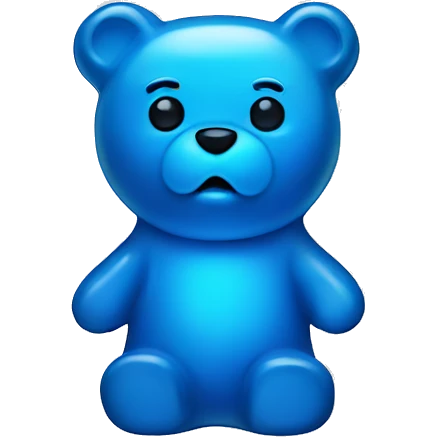 blue gummy bear emoji