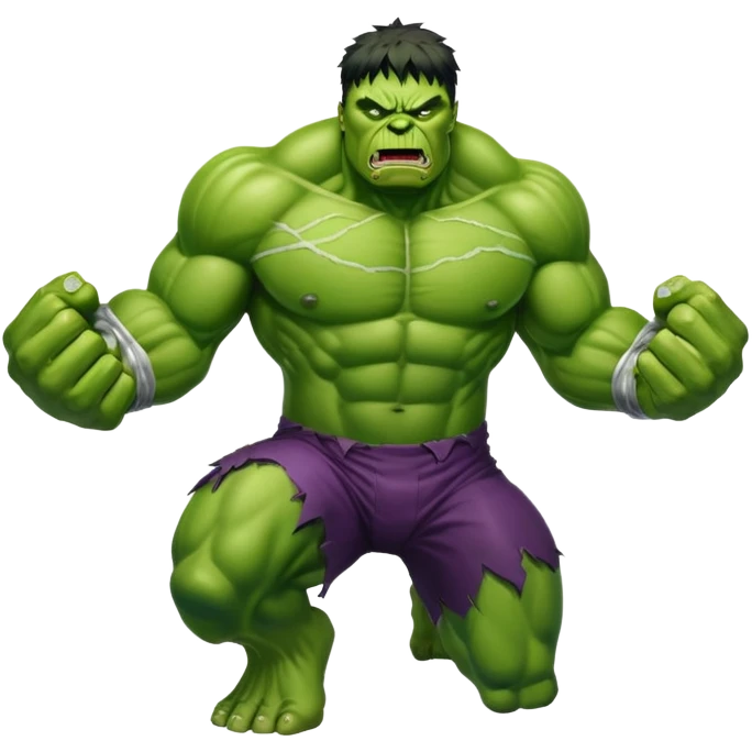 Savage Hulk versus World Breaker Hulk, classic angry Hulk facing powered-up glowing Hulk emoji