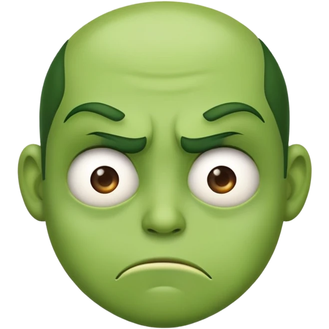 disgusted face with green tint emoji