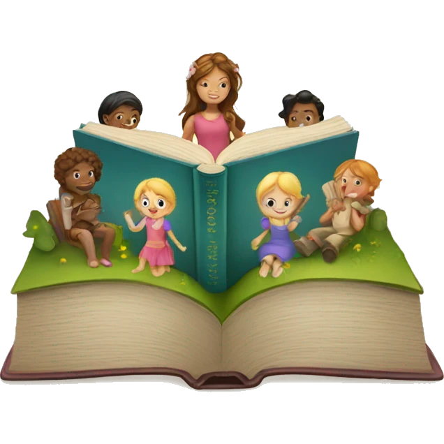 a book with children's fairy tales emoji