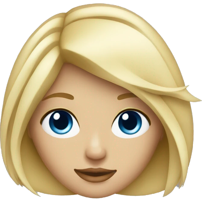 Blonde nightclub girl with blue eyes emoji