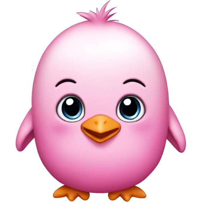 Pink penguin baby emoji