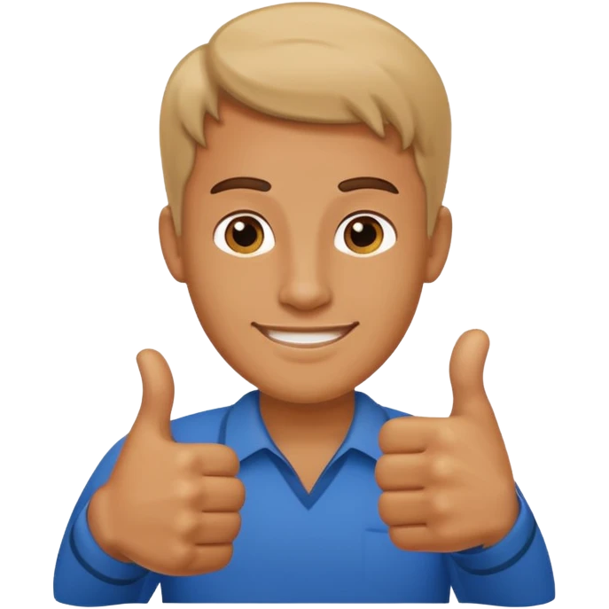 man giving a thumbs-up emoji