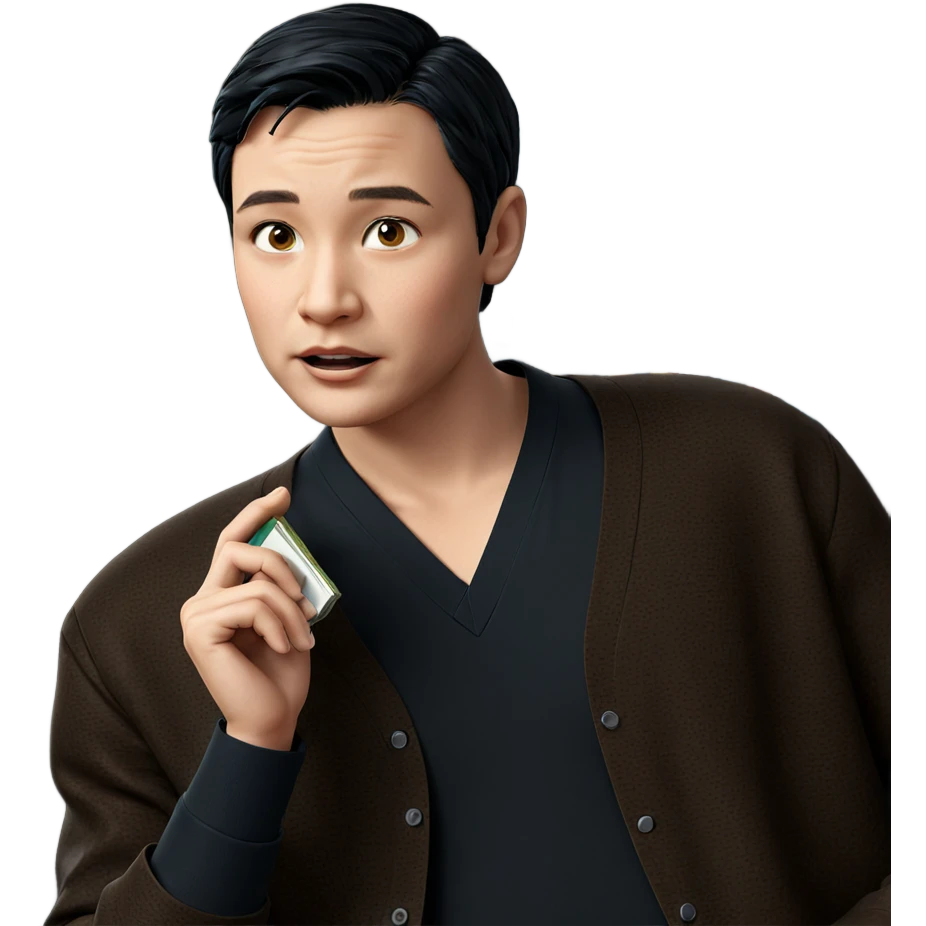 boy with book in focus emoji