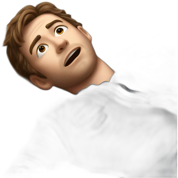relaxed boy on back emoji