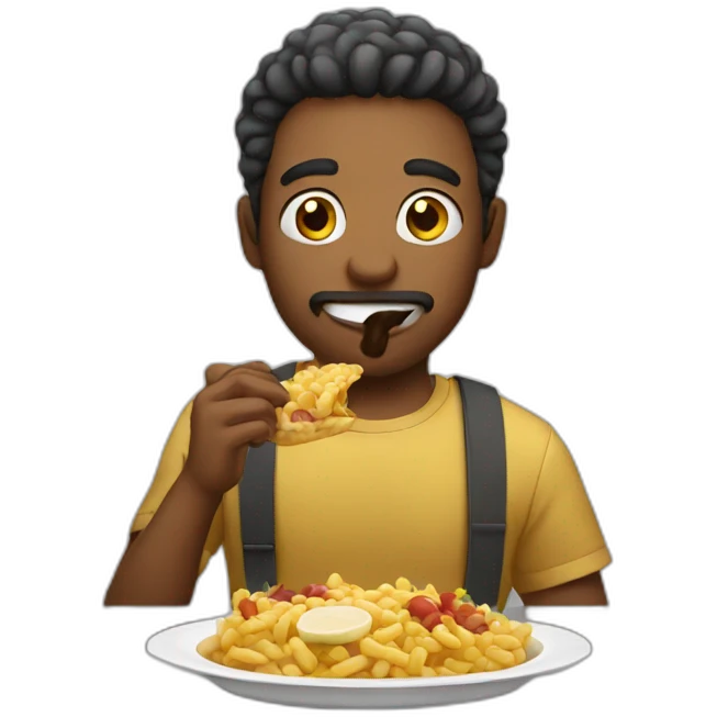 Man eating food  emoji