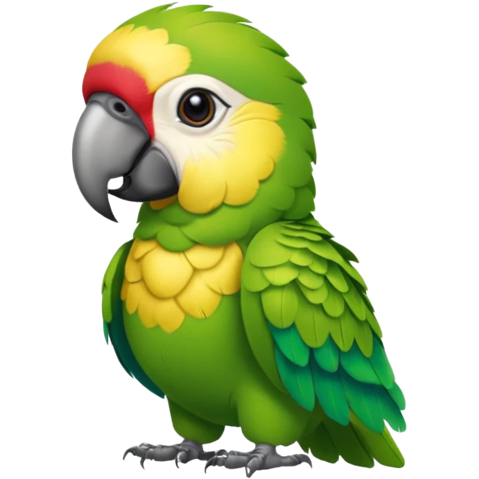 green parrot with shirt emoji