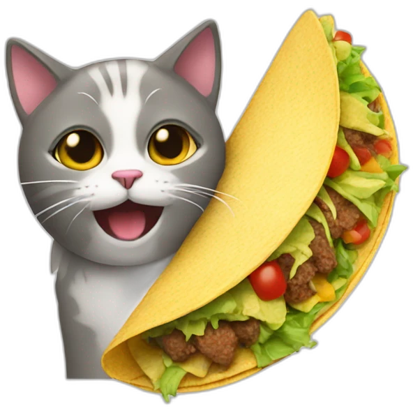 Cat and tacos emoji