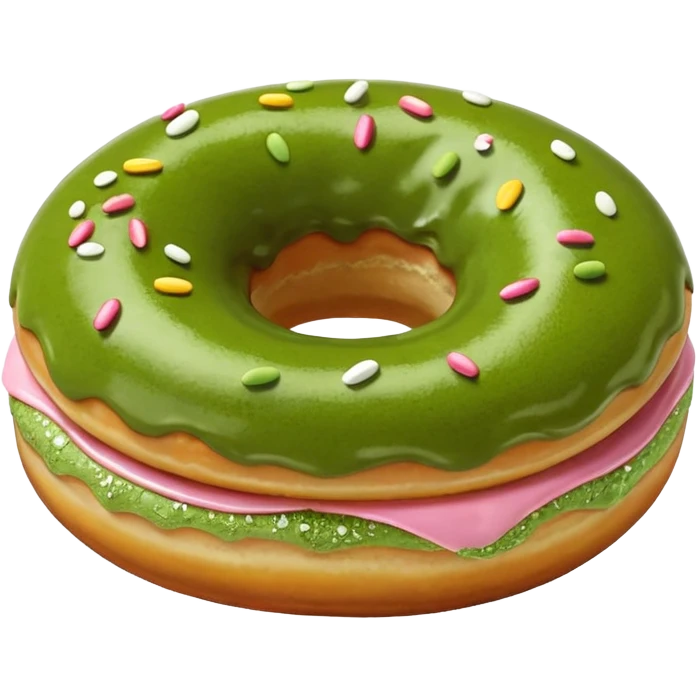 matcha doughnut emoji