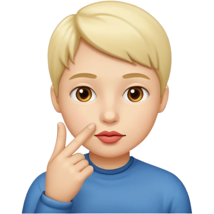 Le doigt sur les leves  emoji