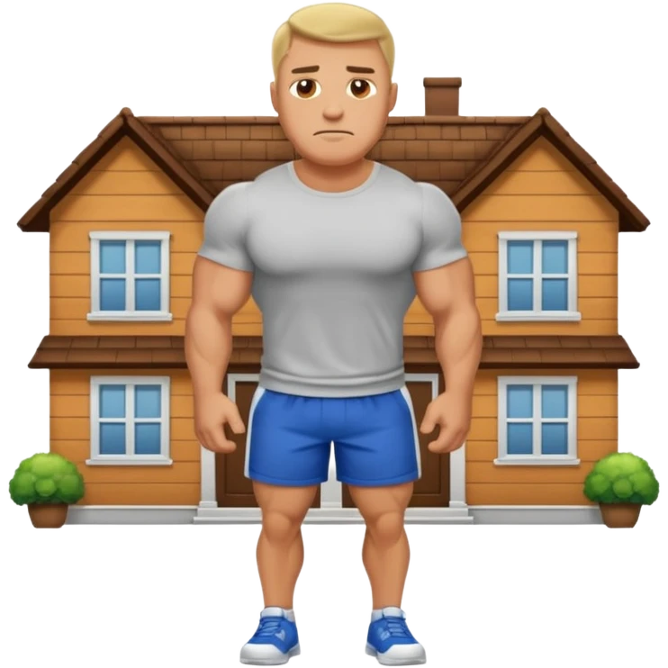 A man bigger then a house emoji