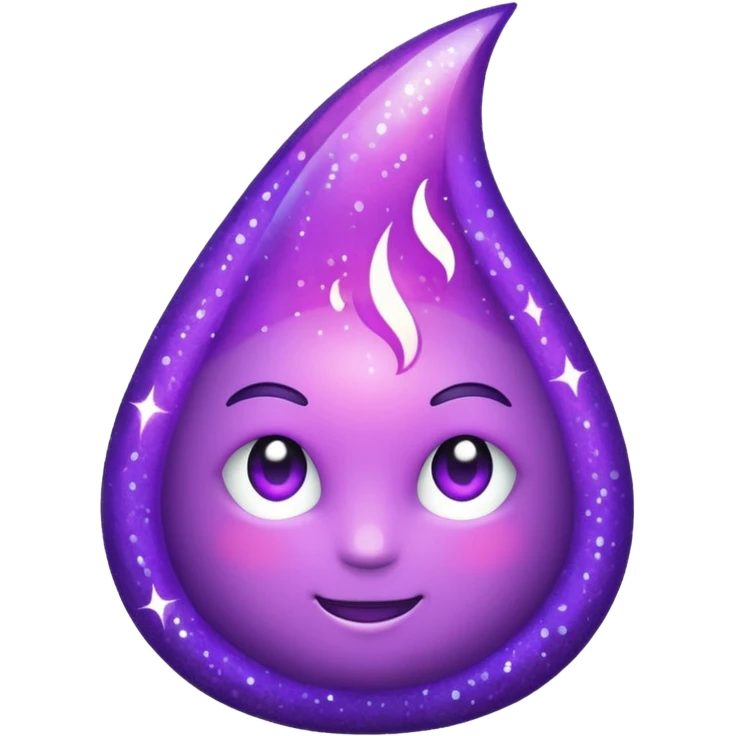 glitter purple fire emoji