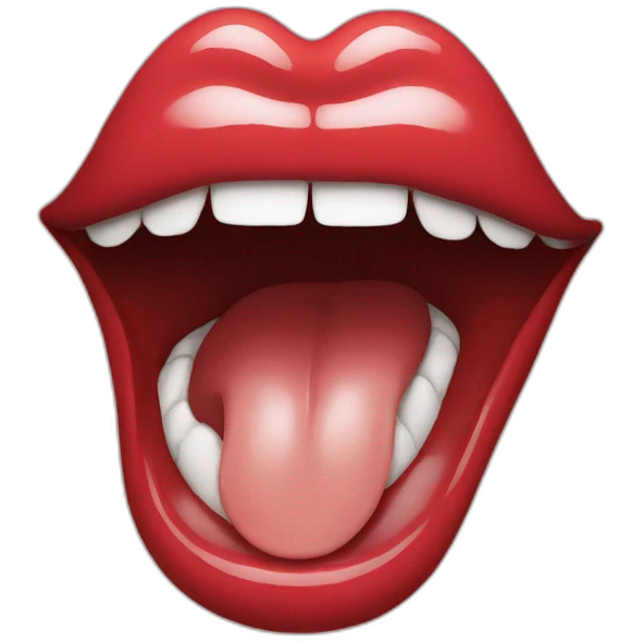 bouche rolling stones emoji