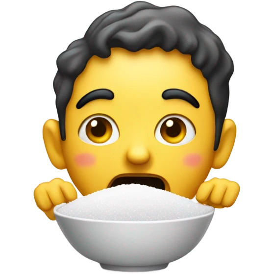 Sniffing sugar emoji