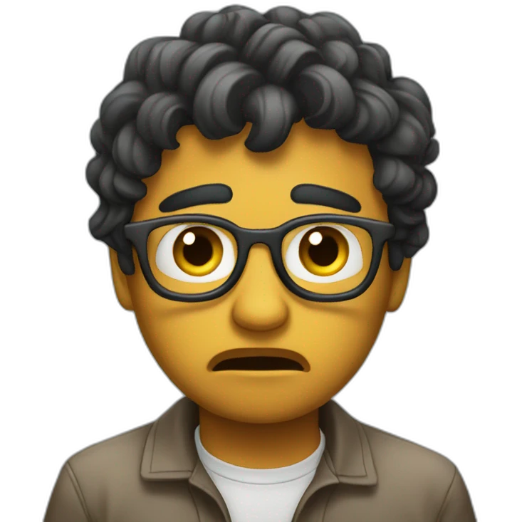 nervously concerned emoji
