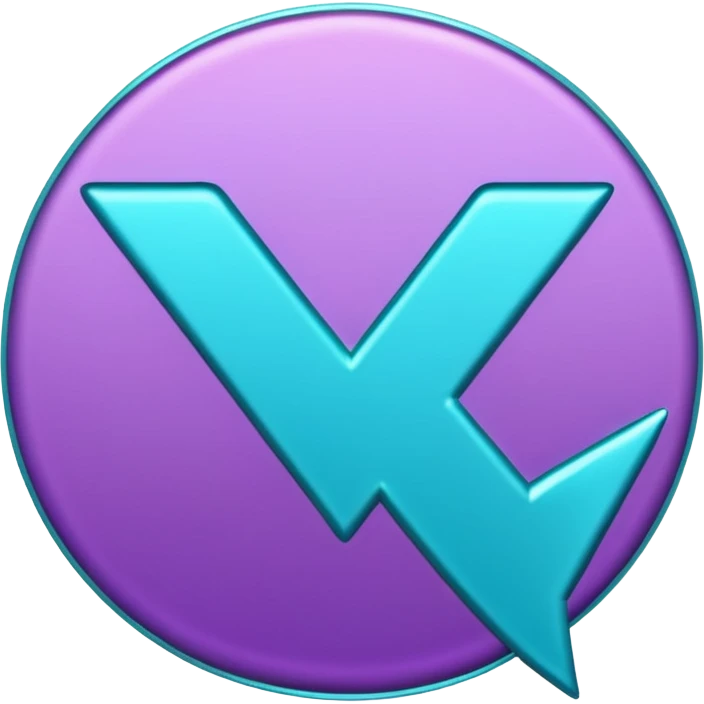 Glitter Purple and Cian Mark Check emoji