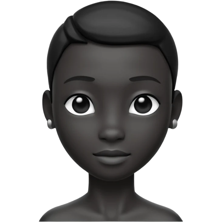 avatar monochrome black default 3d emoji