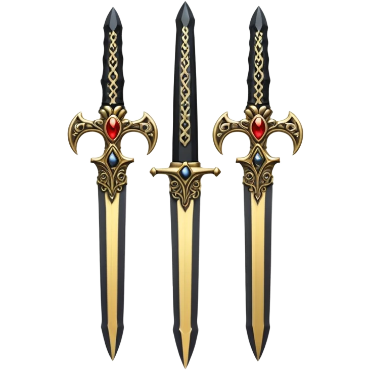 goth black dagger emoji