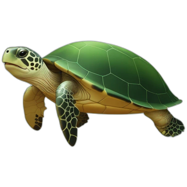 Tortue sur une baleine emoji