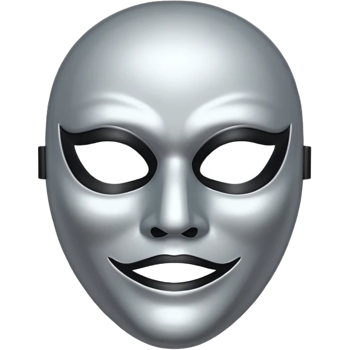Spooky mirror mask emoji