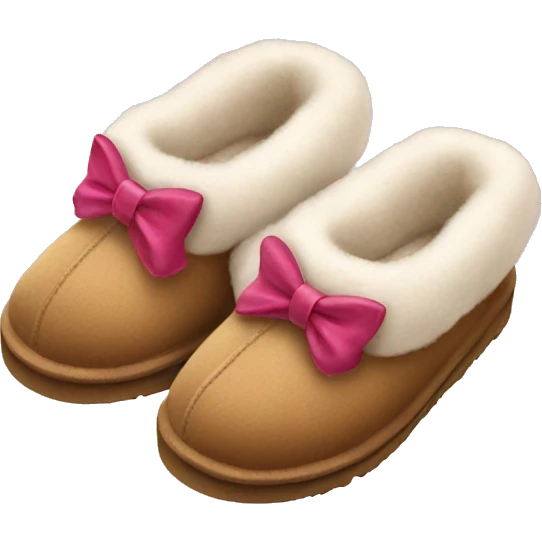 UGG slippers with bows emoji