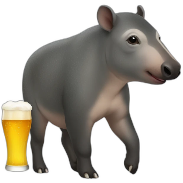 tapir-drinks-beer emoji