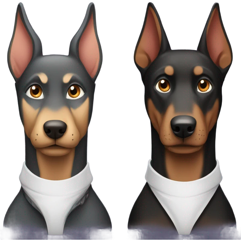 one doberman AND one wolf  emoji