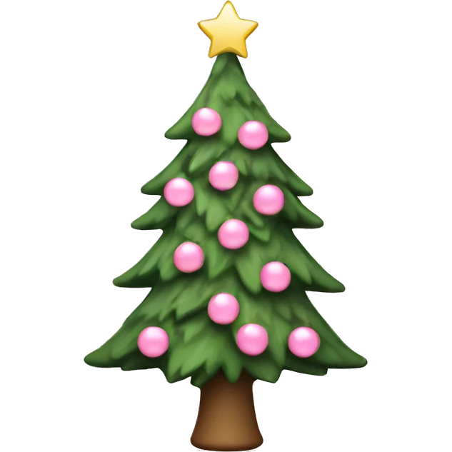 Christmas tree with light pink decorations emoji