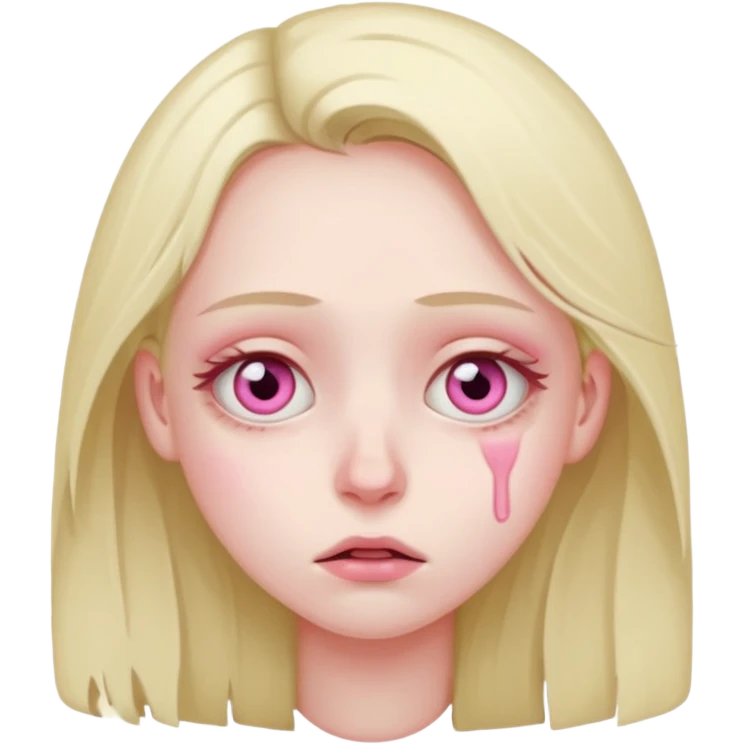Girl with pink eye (the sickness) emoji