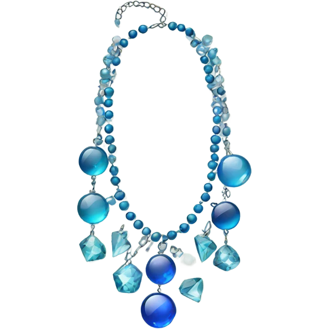 Blue necklace emoji