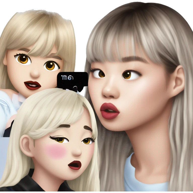 lalisa manobal kissing jennie kim emoji