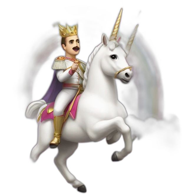 Francisco franco in a unicorn lgtbi emoji