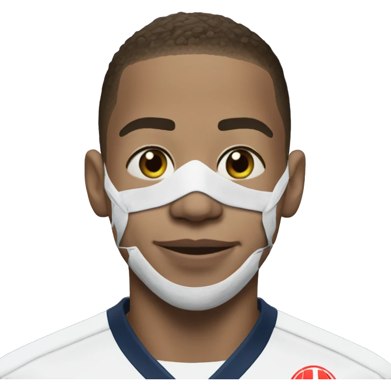 Mbappé with mask  emoji