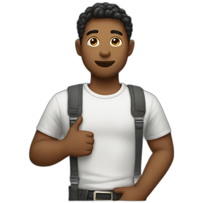 akward dude hand in pocket emoji