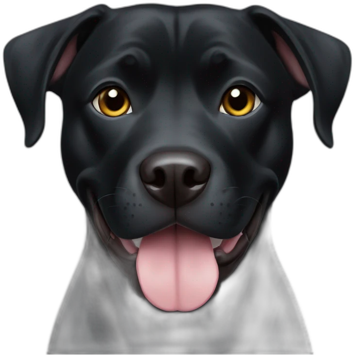 Black Pitbull lab mix emoji