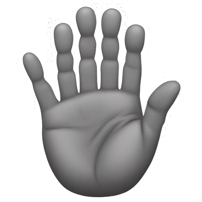 hand with 5 fingers showinga bird wing emoji