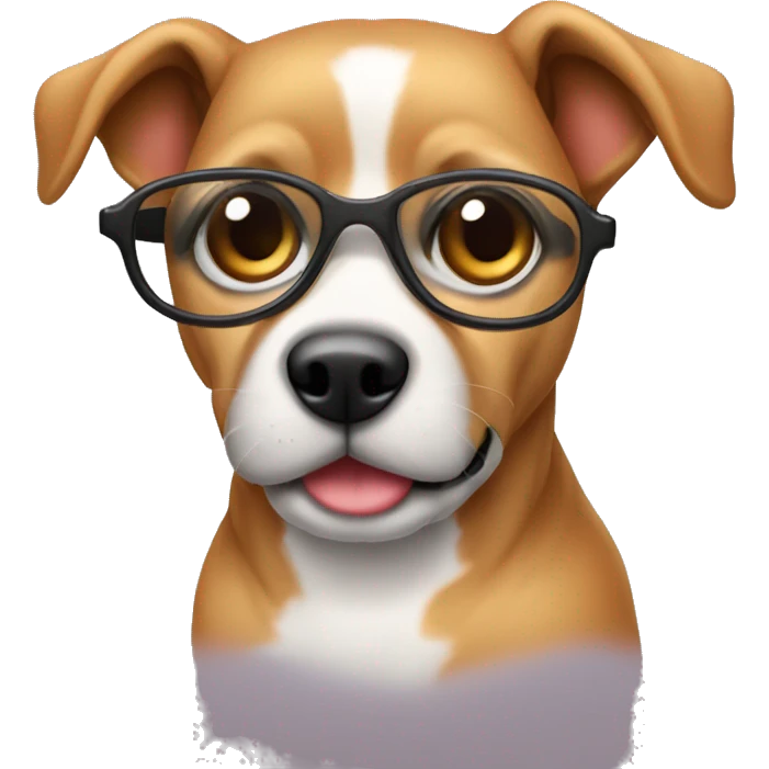 Cachorro com óculos emoji