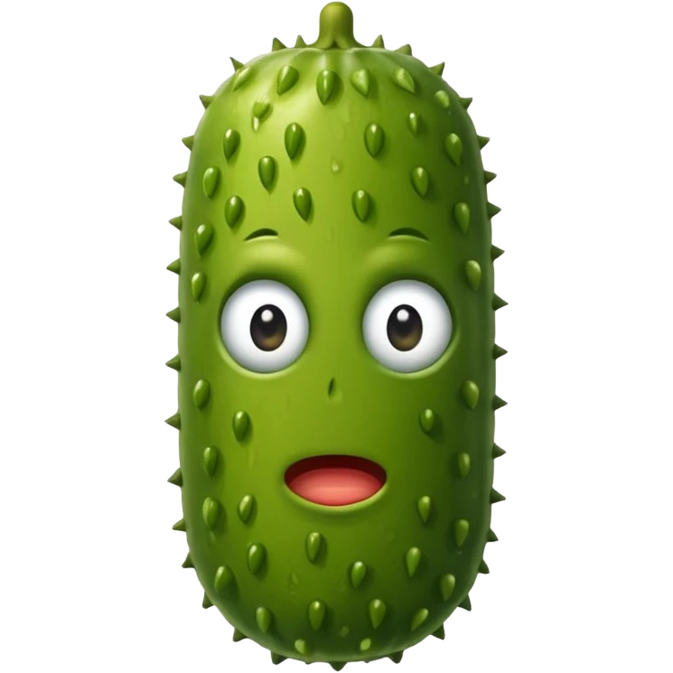 A pickle staring deeply into your eyes emoji