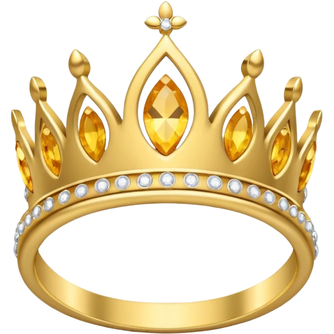 anillo de cumpleañera de 15 años con corona emoji